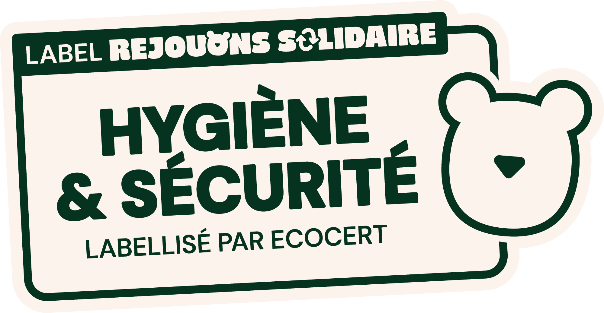 logo du label du réemploi des jouets labellisé par Ecocert porté par Rejouons solidaire